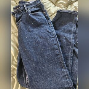 Levi's Blue Skinny Jeans with Stud Details